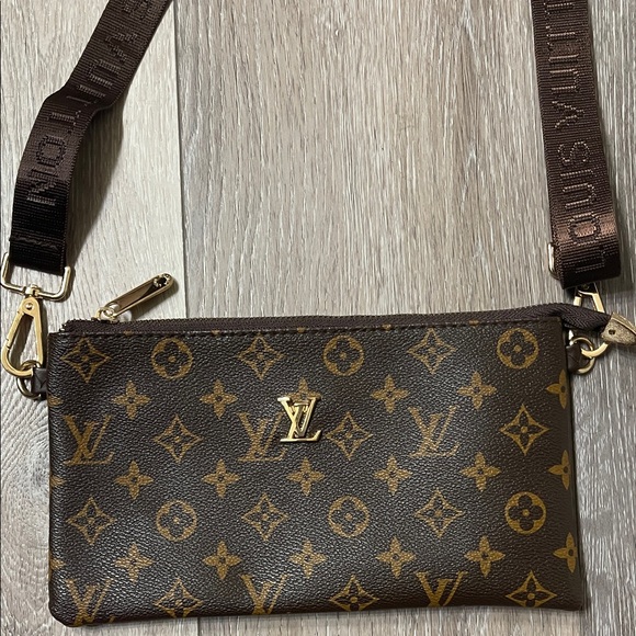 Brown Monogram Crossbody Bag - Picture 1 of 6